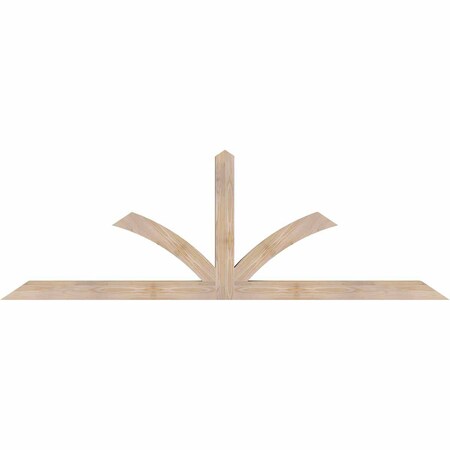 Ekena Millwork Richland Smooth Timber Gable Bracket, Douglas Fir, 84"W x 28"H x 3 1/2"D x 3 1/2"F, 8/12 Pitch GBW084X28X0404RIC00SDF